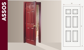 American Panel Door Wooden Interior Door
